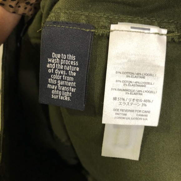 NWT ✨ J. Crew Green Pant w/ Ankle Zipper - Picture 8 of 8